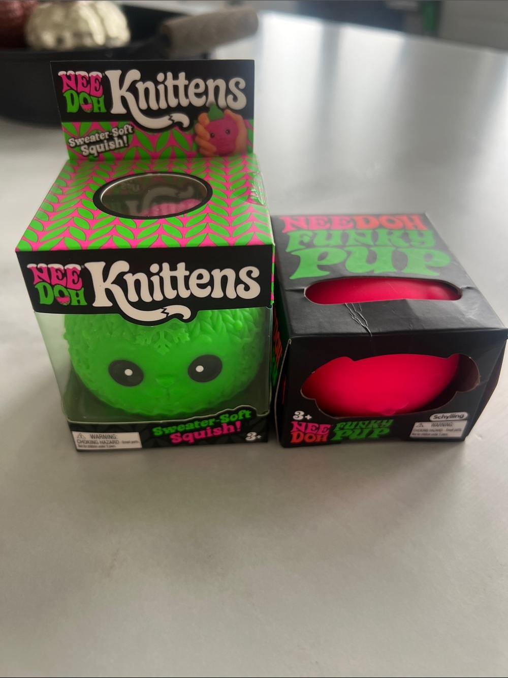 Authentic Needoh knitten & funky pup